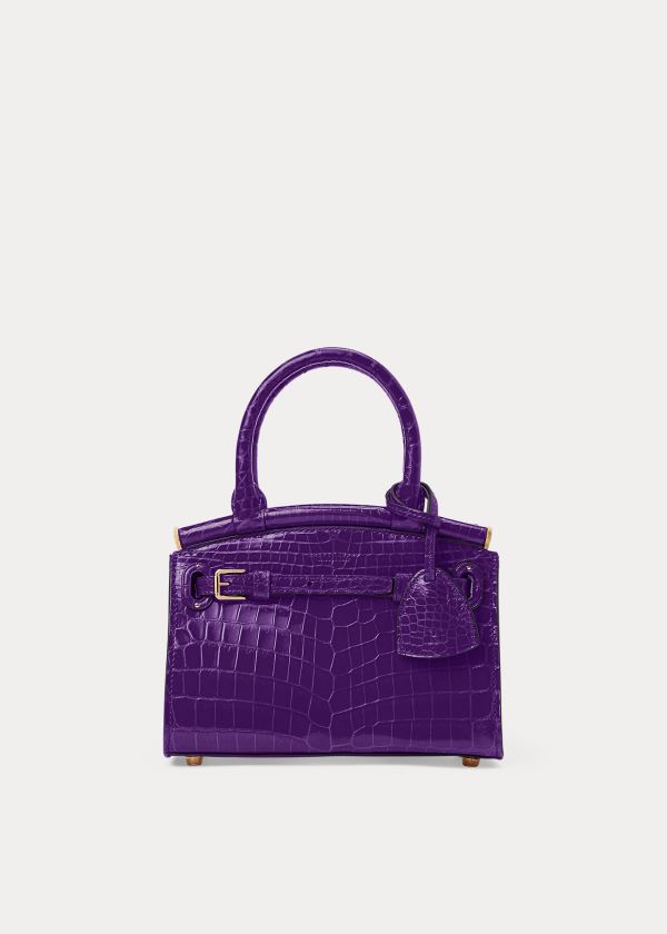 Bolsos De Mano Ralph Lauren Mujer Morados - Alligator Mini RL50 - PKUMY9853